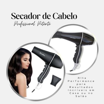 Imagem de Secador De Cabelo Profissional Potente 1800w 110/220v