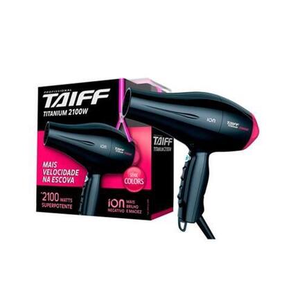 Imagem de Secador de cabelo profissional taiff titanium colors ion pink 2100w - 127v