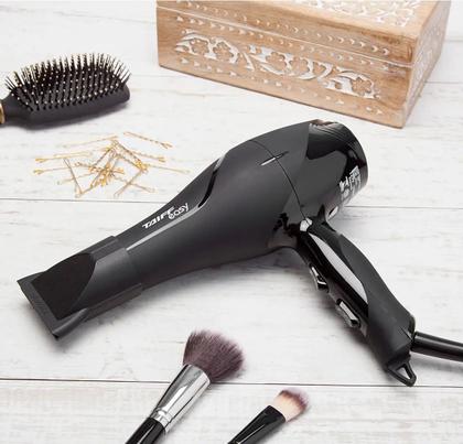 Imagem de Secador De Cabelo Taiff 1700w Ions Profissional Ar Quente Frio Preto Difusor De Cachos Prancha Cerâmica 450ºf Sensi