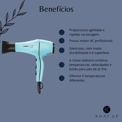 Imagem de Secador de cabelo - Taiff - Style Azul - Profissional 2000W