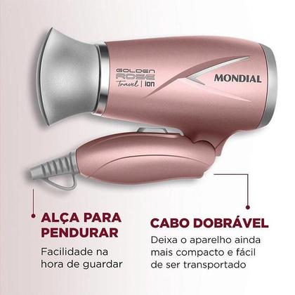 Imagem de Secador de Cabelo Tourmaline Ion 1.200W Portátil - SC-47-GR