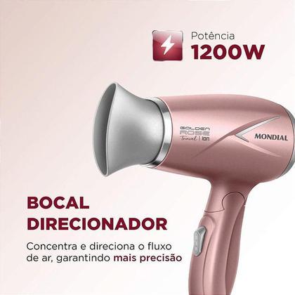 Imagem de Secador de Cabelo Tourmaline Ion 1.200W Portátil - SC-47-GR