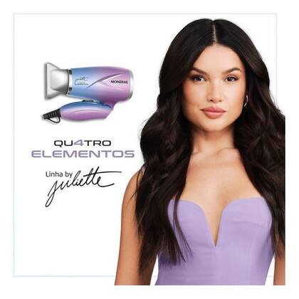 Imagem de Secador De Cabelo Travel Mondial Sct ju03 Qu4tro Elementos By Juliette Cor Azul e rosa 110v e 220v