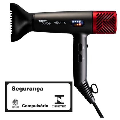 Imagem de Secador de cabelo turbe digital preto taiff 2400w 220v