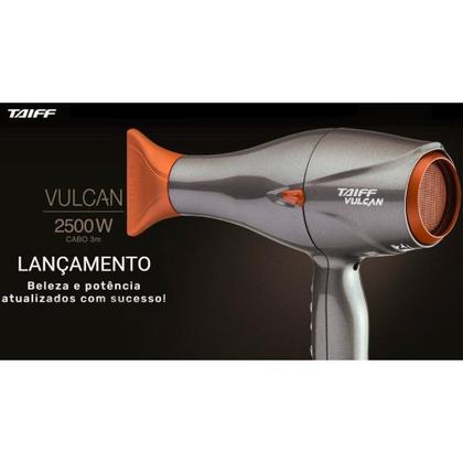 Imagem de Secador De Cabelo Vulcan 2500W Cinza Taiff 220V