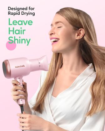 Imagem de Secador de cabelo Wavytalk Professional 1875W com difusor rosa