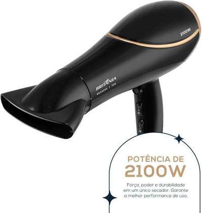 Imagem de Secador de Cabelos Britania Bsc2250 2100W Preto Bivolt