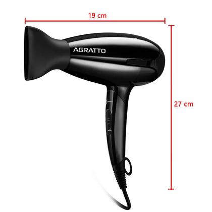 Imagem de Secador de Cabelos Dobrável Portátil Viagem 1800W Ar Quente Della 220V Agratto Seac01i-02