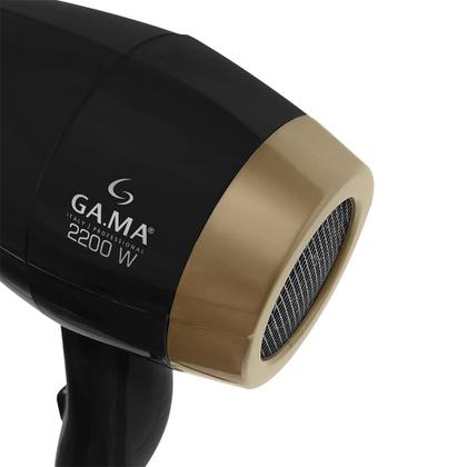 Imagem de Secador de Cabelos Gama Gold Ion com Óleo Essencial de Argan 2200W Preto 220V