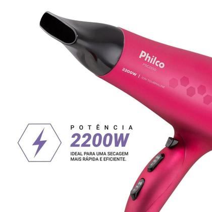 Imagem de Secador de Cabelos Íon Tourmaline 2200W BIV PSC2350 - Philco