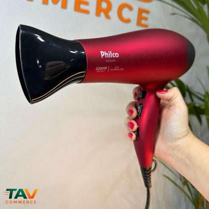 Imagem de Secador de Cabelos PHILCO 2200W E Prancha GAMA 230C E Modelador 32mm KIT BIVOLT 110V 220V