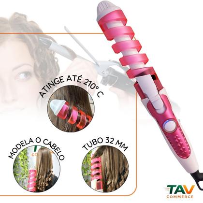 Imagem de Secador de Cabelos PHILCO 2200W E Prancha GAMA 230C E Modelador 32mm KIT BIVOLT 110V 220V