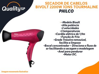 Imagem de Secador De Cabelos Philco 2200w Psc2350 Íons Bivolt