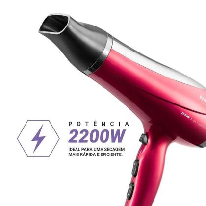 Imagem de Secador de Cabelos Philco Bivolt 2200W PSC2300 Motor DC Bivolt