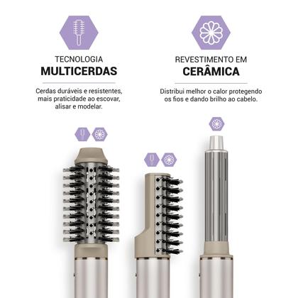 Imagem de Secador De Cabelos Philco PSC3500 4 Em 1 Dobrável Motor BLDC Prateado 220V