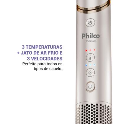 Imagem de Secador De Cabelos Philco PSC3500 4 Em 1 Dobrável Motor BLDC Prateado 220V
