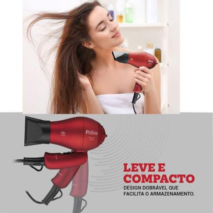 Imagem de Secador de Cabelos Philco Titanium Travel 2 Velocidades 