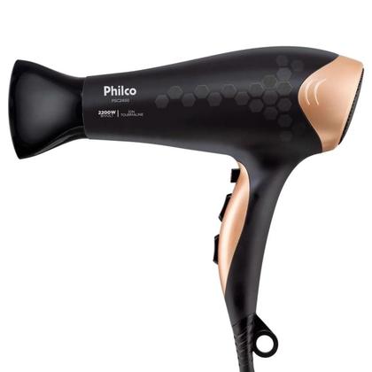 Imagem de Secador de Cabelos Philco Tourmaline Íons com Difusor Bivolt 2200W PSC2450 Preto