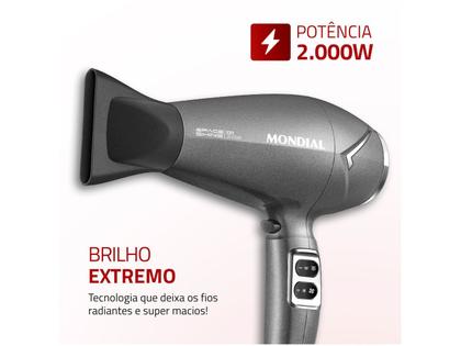 Imagem de Secador de Cabelos Space Shine Mondial Grafite SC-20
