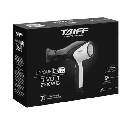 Imagem de Secador de Cabelos Taiff Unique Duo 2700W Preto/Branco Bivolt