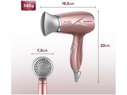 Imagem de Secador de cabelos travel golden rose bivolt 1200w mondial