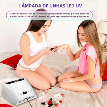 Imagem de Secador de Unhas UV LED 72 Leds - 4 Temporizadores, Display LCD e Sensor Automático