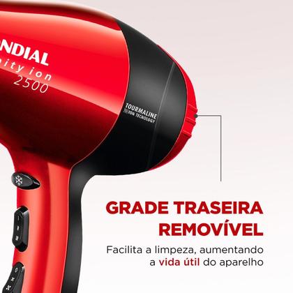 Imagem de Secador Infinity 2500 1900w 220v Sc-12 Mondial Vermelho/Preto