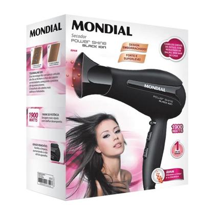 Imagem de Secador Mondial Com Difusor De Cachos 2000w SC-13 Power Shine Black Íon