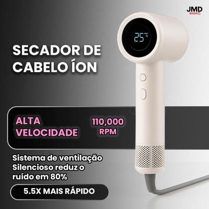 Imagem de Secador Profissional Íon Antifrizz Cabelos Brilhantes Secagem Rápida