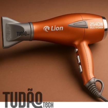 Imagem de Secador Profissional Lion 2540W Cobre fosco 127V com Display e Tecnologia Aeronáutica