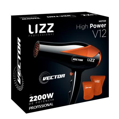 Secador Profissional Vector AC V12 2200W e 2400W Lizz Pro - Lizz