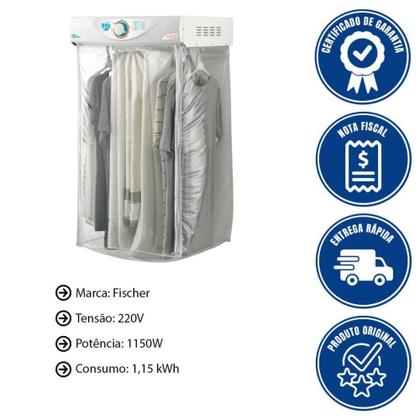 Imagem de Secadora De Parede Fischer Super Ciclo 8kg Branca 220v Com Timer Contínuo 28200(63976)
