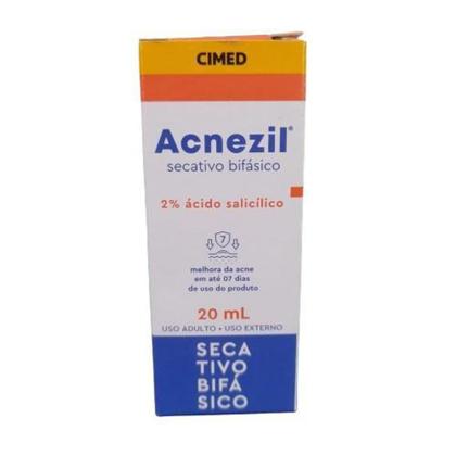 Imagem de Secativo Facial Bifasico Acne Espinha Oleosidade Acnezil 20mL Cimed Acido Salicilico