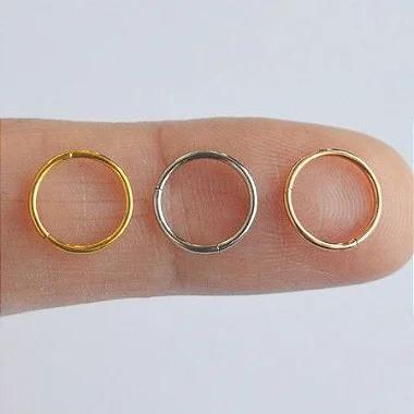 Imagem de Segmento aço nariz clicker dourado com fecho clicker