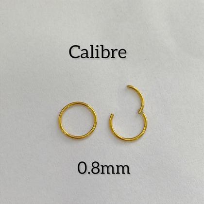 Imagem de Segmento aço nariz clicker dourado com fecho clicker