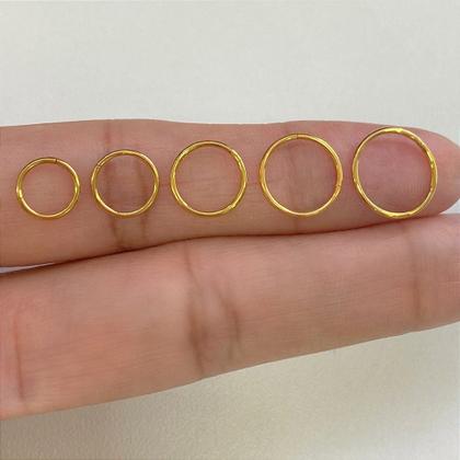 Imagem de Segmento aço nariz clicker dourado com fecho clicker