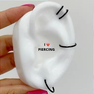 Imagem de SEGMENTO AÇO PVD PRETO CLICKER - 1,2mm - Fecho Click