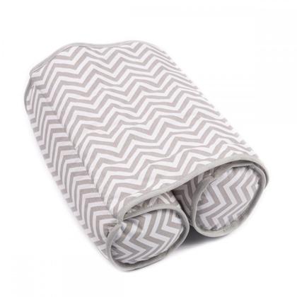 Imagem de Segura Bebe Cinza Chevron Rolinho Segura Bebe Chevron Cinza 100% aLgodão