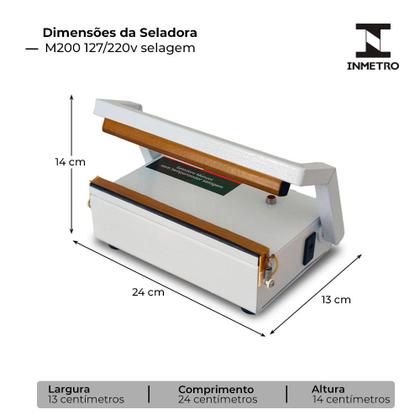 Imagem de Seladora de Embalagens Plásticas Manual 20cm 110/220v Isamaq