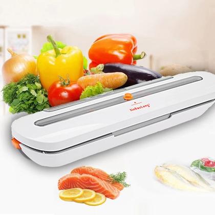 Imagem de Seladora Embaladora À Vácuo Para Alimentos + Sacolas 220v