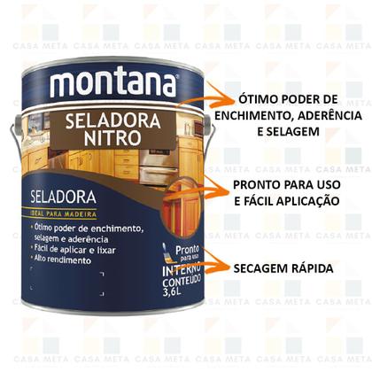 Imagem de Seladora Nitro Semi Brilho Para Madeira Incolor 3,6l Montana