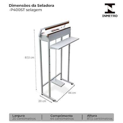Imagem de Seladora Pedal de 40cm Selagem para Embalagens Sacos Plasticos Bivolt Isamaq