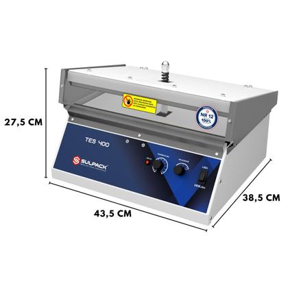 Imagem de Seladora Semi Automática 2 Velocidades 40cm Analógica Bivolt TES 400i Sulpack