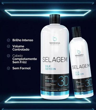 Imagem de Selagem 3D Semi Definitiva Orgânica Sem Formol Borabella 350ML Borabella True Professional Brilho