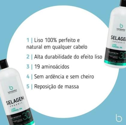 Imagem de Selagem 3D Semi Definitiva Orgânica Sem Formol Borabella 350ML Borabella True Professional Brilho