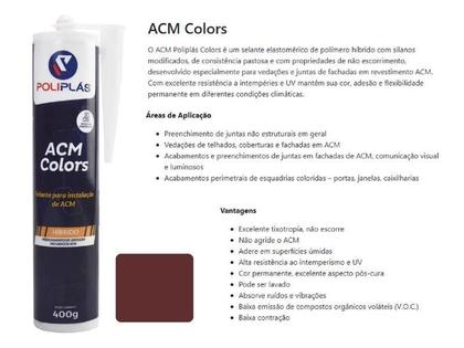 Imagem de Selante Adesivo Silicone Pu Híbrido Acm Bronze Marrom