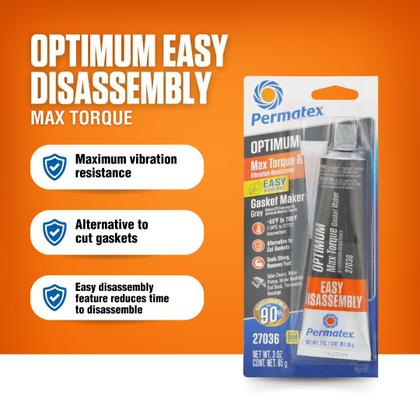 Imagem de Selante de Junta Permatex 27036 Optimum Cinza 85g