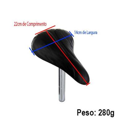 Imagem de Selim Banco Mirim Mtb Junior 317f Preto com Canote