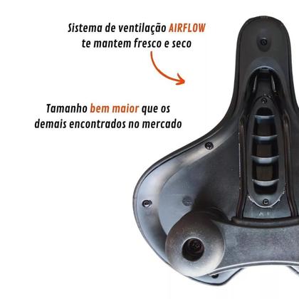 Imagem de Selim bicicleta 2 molas plus size gel Airflow High One