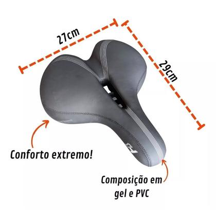 Imagem de Selim bicicleta 2 molas plus size gel Airflow High One